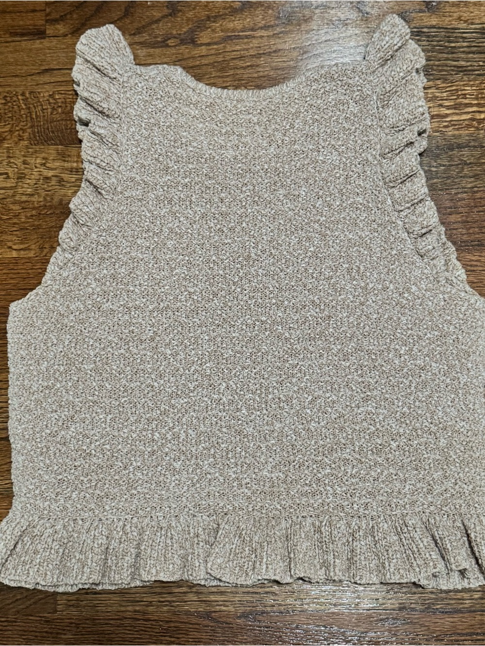 Madewell Beige/Cream Ruffle Knit Tank Top - Picture 7 of 7